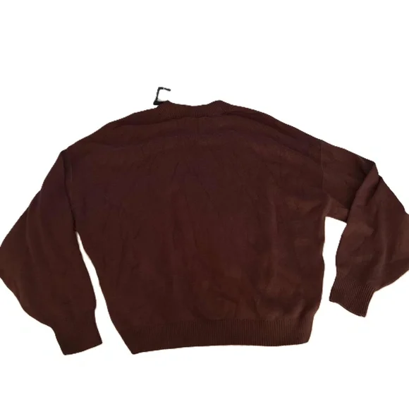 Abercrombie & Fitch Brown Ribbed Crewneck Sweater Unisex Size Large - Picture 2 of 5